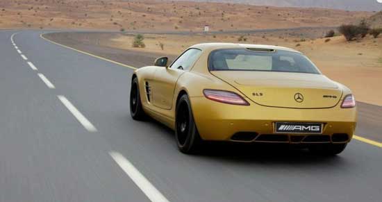 mercede sls amg gold