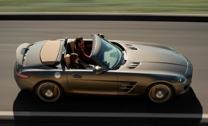 mercedes sls amg roadster lateral