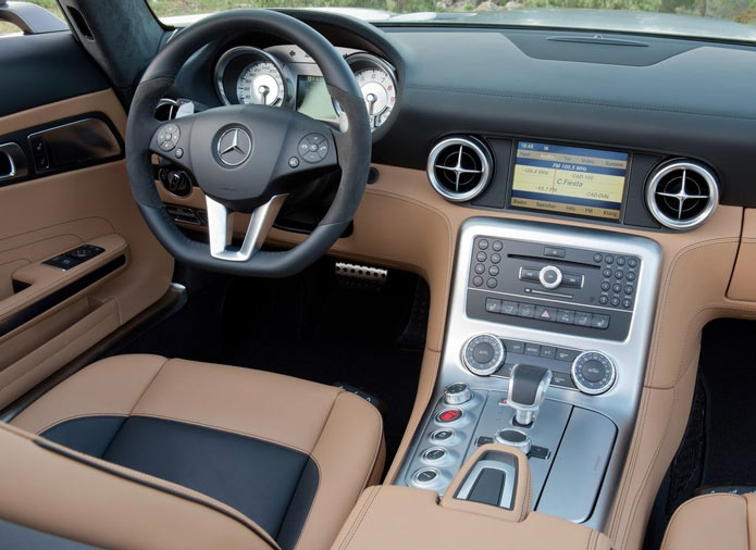 mercedes sls amg roadster interior painel