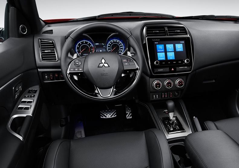 MTM Tappetini Auto Per Mitsubishi ASX I 05.2010-2022, Su Misura, Set 4 Pezzi In Moquette Nera, Battitacco Antiscivolo, Made In Italy