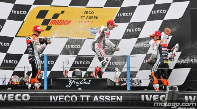 motogp 2011 assen pódio