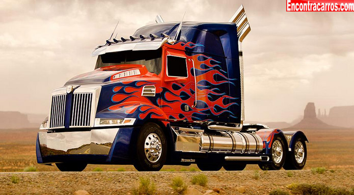 optimus prime transformers 4 western star trucks