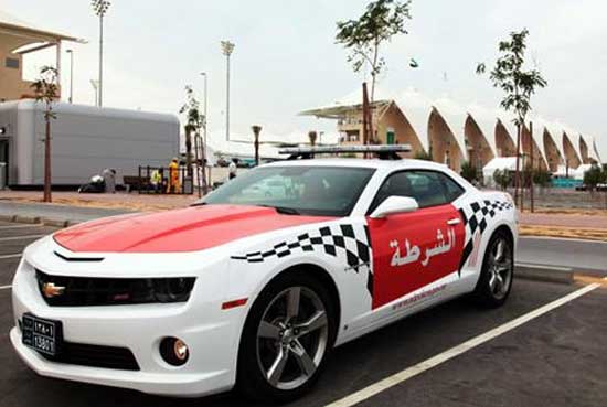 chevrolet camaro police car abu dhabi