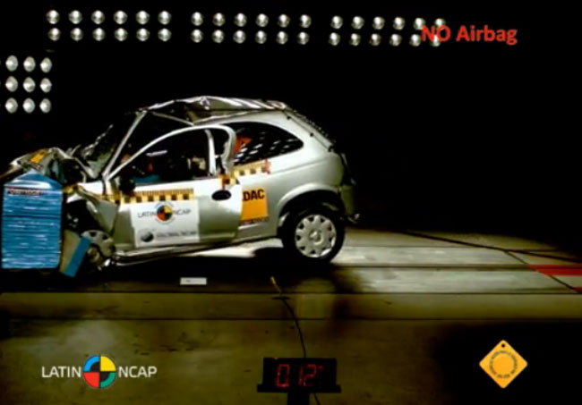 chevrolet celta crashtest latin ncap