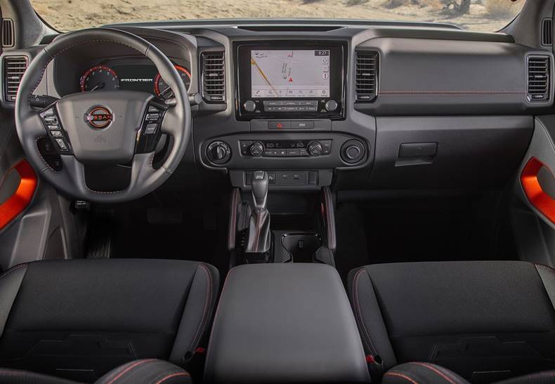 nissan frontier 2022 eua interior painel dashboard