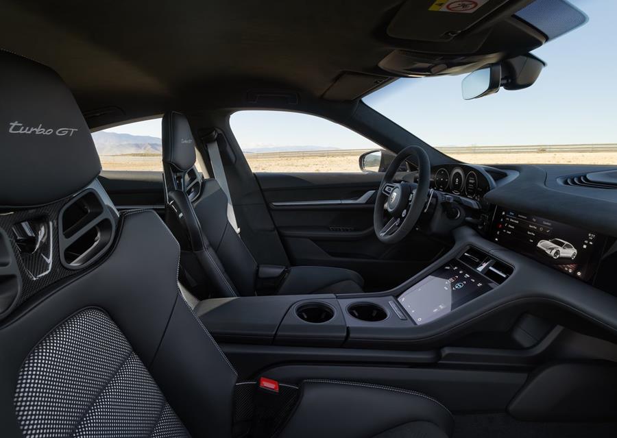 porsche taycan turbo gt interior bancos