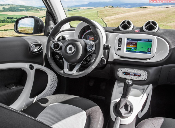 novo smart fortwo 2015 interior