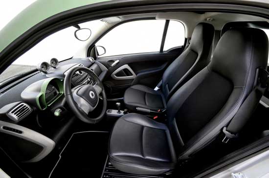 interior smart fortwo eletric