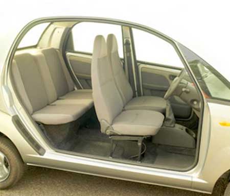 tata nano interior vista lateral