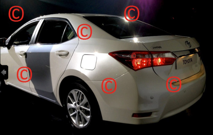 toyota corolla 2014 2015 traseira