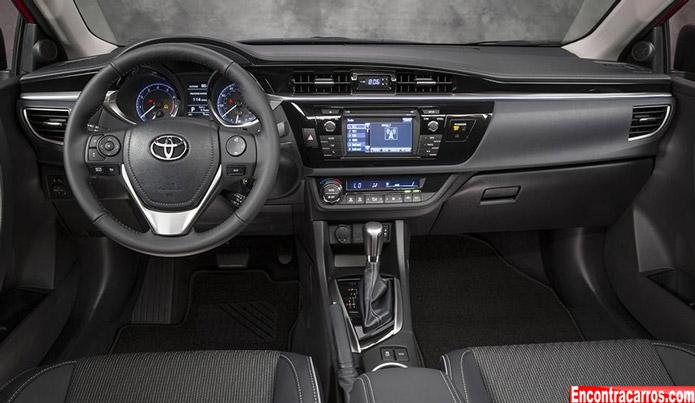 novo toyota corolla 2014 2015 interior painel