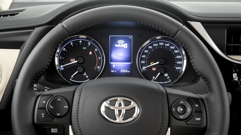 toyota corolla 2018 2019 interior painel de instrumentos