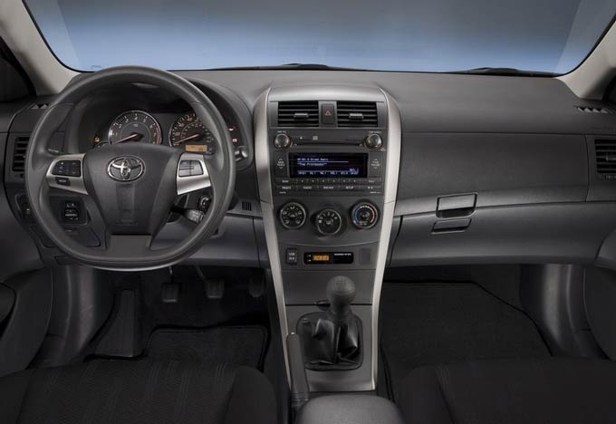 interior painel toyota corolla 2011 estados unidos