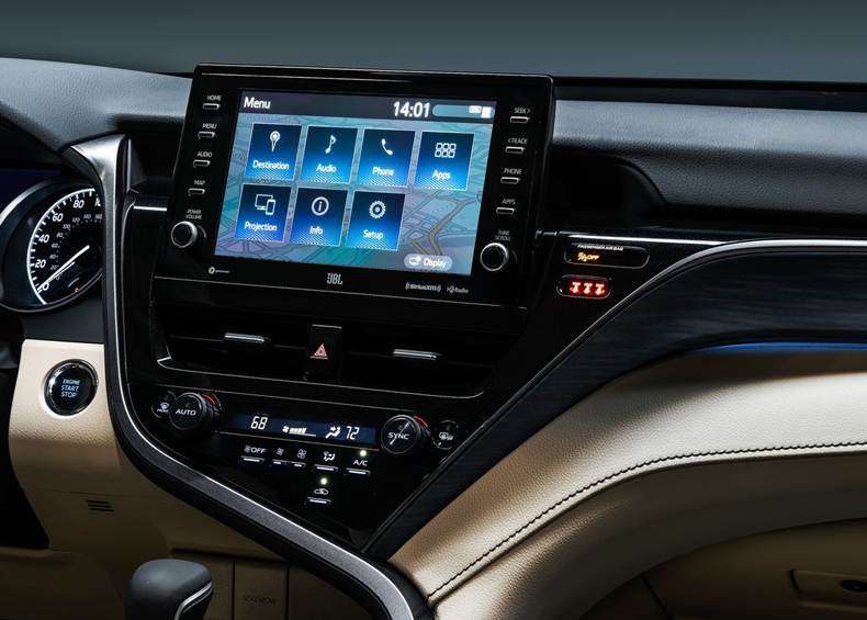 toyota camry 2021 interior sistema multi-mídia