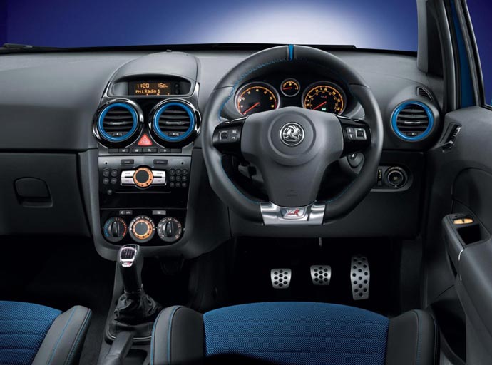 vauxhall corsa vxr blue edition 2011 interior