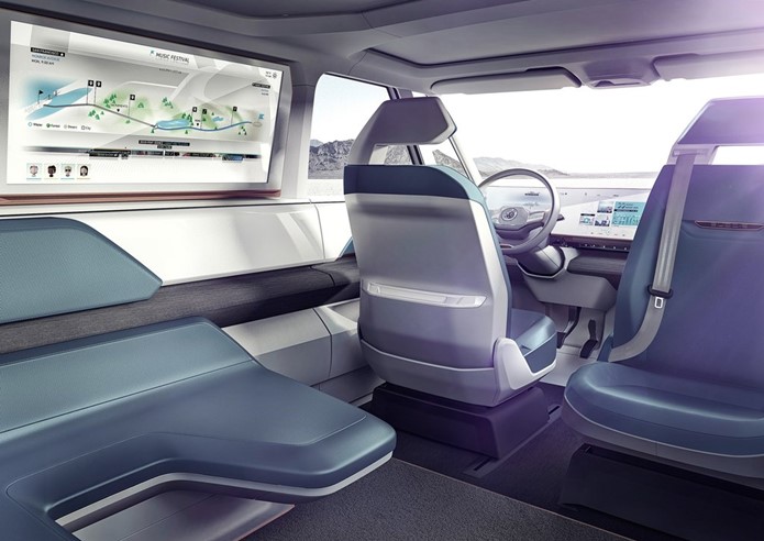 vw budd e concept interior