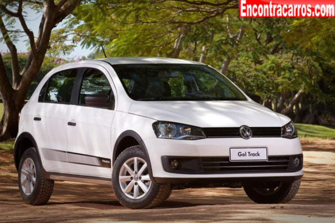 vw gol track  branco 2013 2014