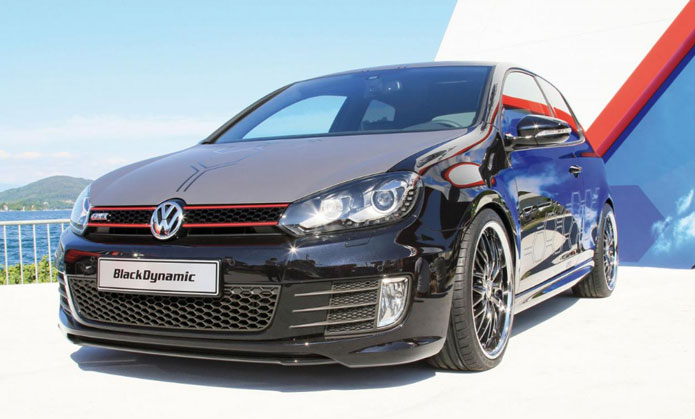 vw golf gti black dynamic