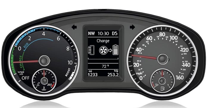 volkswagen jetta hybrid mostradores cluster