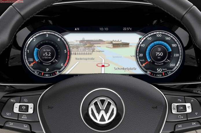 vw passat 2015 interior dashboard mostrador digital