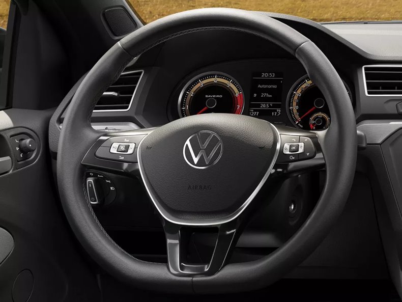 vw saveiro 2024 extreme volante e painel de instrumentos