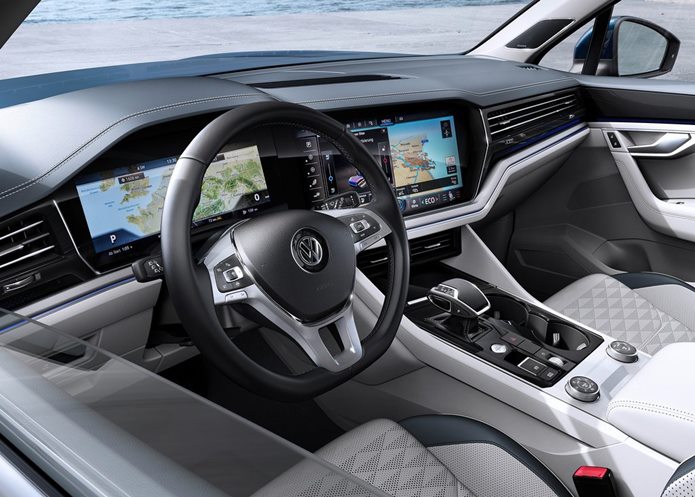 novo vw touareg 2019 interior painel