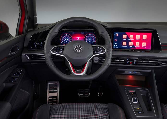 novo golf gti 2021 interior painel