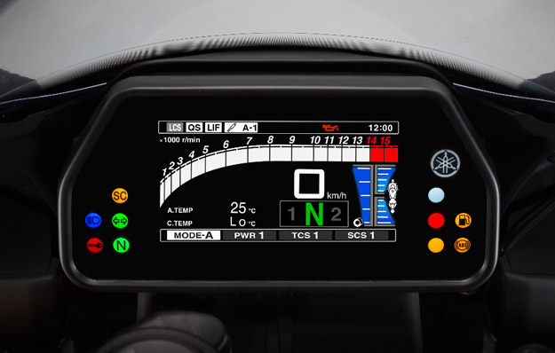 yamaha yzf r1 2015 painel