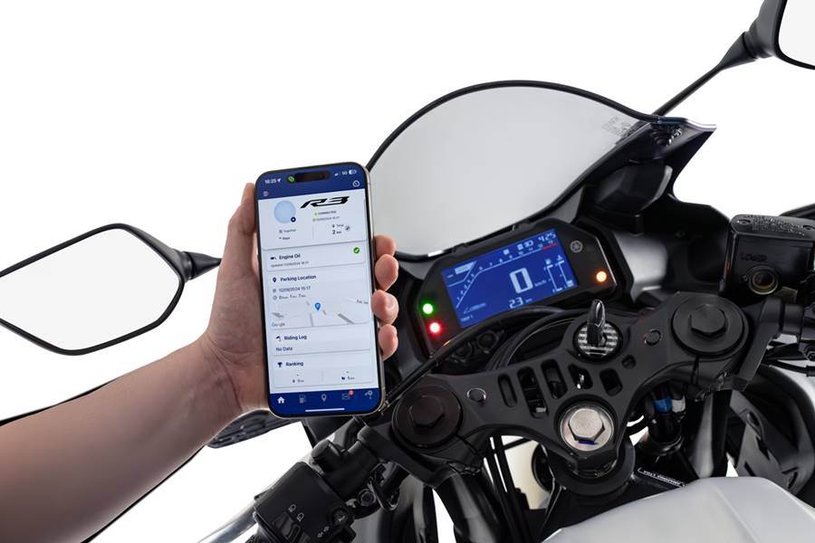 yamaha r3 2025 painel digital e serviços conectados