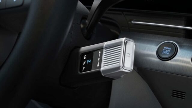 Hyundai Kona 2026 interior detalhe alavanca de câmbio