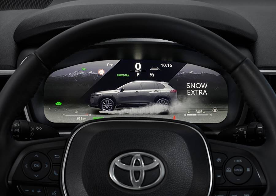 toyota corolla cross 2026 interior painel digital