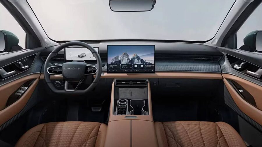 Chery Tiggo 9 2026 - Conheça o SUV top de linha da marca que será produzido no Brasil 8 tiggo 9 interior