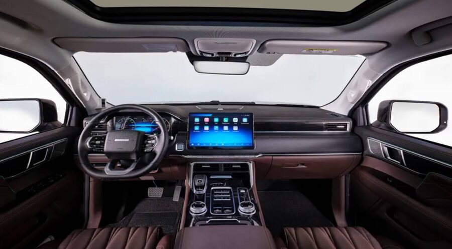 Foton Tunland 2026 - Picape grande chinesa estreia por R$ 279.990 mirando as picapes médias no Brasil 7 interior foton tunland v7 2026