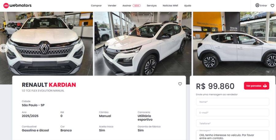 Renault Kardian 2026 terá nova versão Iconic com proposta mais luxuosa 5 renault kardian MT 2025