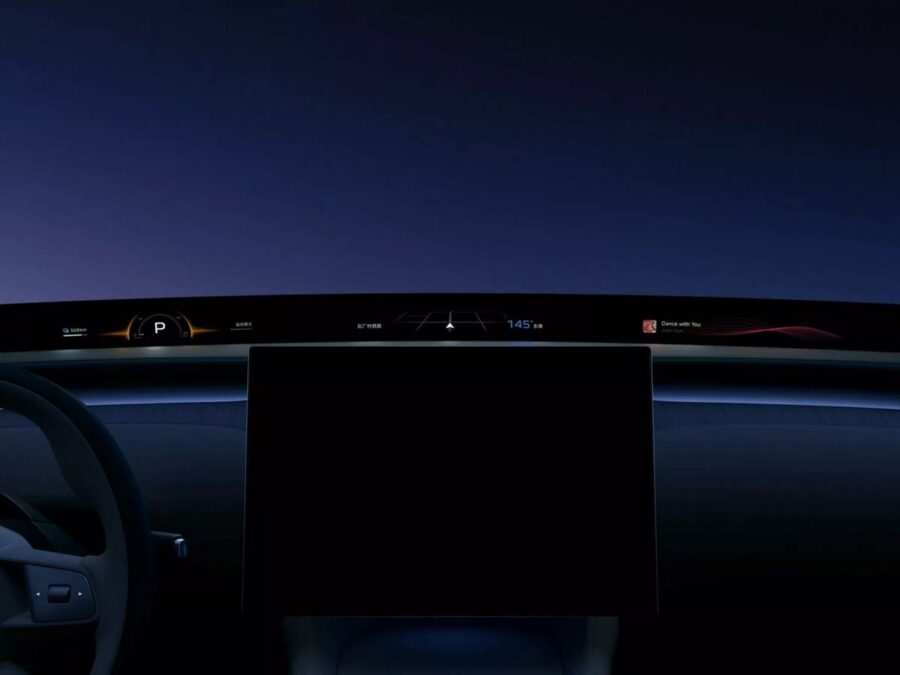 Xiaomi YU7 - Purosangue da Xiaomi vende quase 300.000 exemplares em apenas uma hora 12 Interior xiaomi YU7 painel