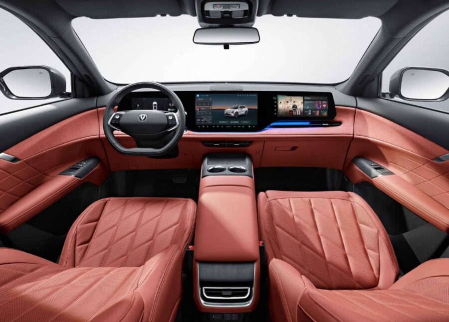 Changan CS75 já está em teste no Brasil e virá para enfrentar Jeep, BYD, Chery e Haval 6 interior changan cs75 2026