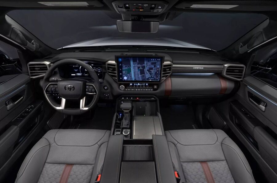 Toyota Tundra 2026 - Cotada para o Brasil picape ganha novo interior e mais equipamentos nos EUA 2 interior toyota tundra 2026