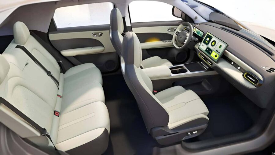 Chery QQ 2026 - Nova geração é mostrada na China, maior e mais equipada, promete fazer sucesso 4 Chery QQ3 EV 2026 interior