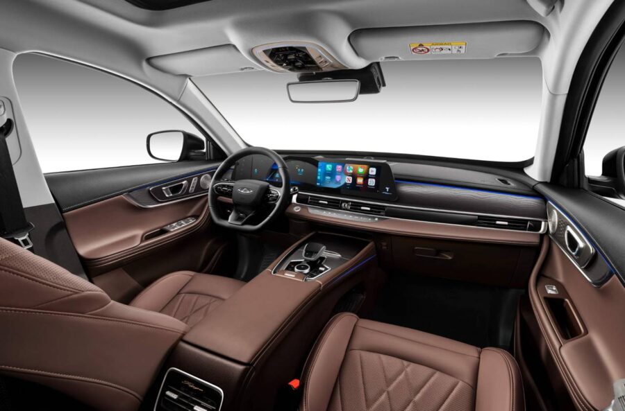 Chery Tiggo 8 2026 - Potente e bem equipado SUV chega por R$ 190.000 e mantém o excelente custo benefício 5 interior chery tiggo 8 2026