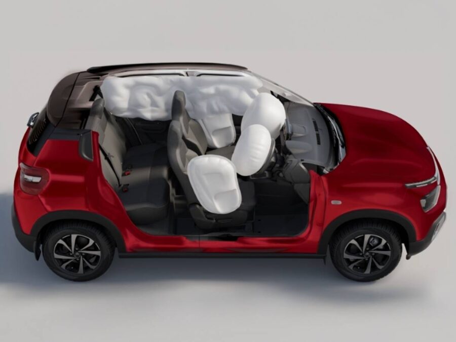 Citroën C3 2026 da Índia fica muito mais equipado e tem novas versões 6 Citroen C3 2026 seis airbags india