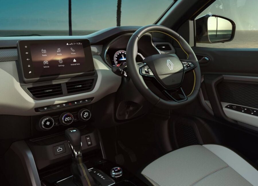 Renault Kiger 2026 - Versão SUV do Kwid ganha novo visual na Índia 5 interior renault kiger 2026