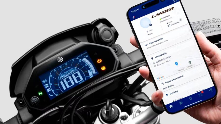 Nova Yamaha Lander 2025 (XTZ 250) em detalhes 2 Yamaha Lander XTZ 250 2025 connected