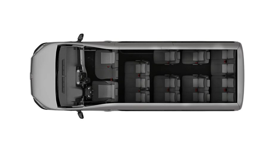 Toyota Hiace chega ao Brasil com versão 16 lugares por R$ 364.990 5 Toyota Hiace 2026 brasil interior disposição dos bancos