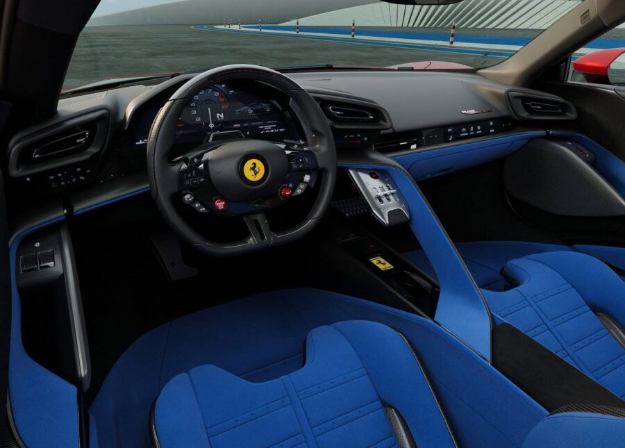 Ferrari 849 Testarossa - O novo clássico da marca traz mais de 1000 cv, porém o visual é polêmico 5 Ferrari 849 Testarossa interior