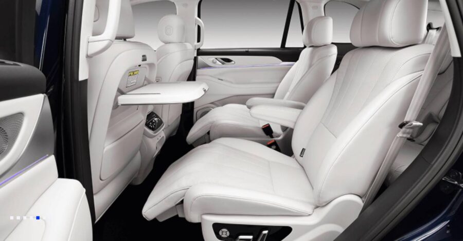 GWM Wey 07 2026 - Com mais de 500 CV, muito luxo e espaço para 6, ele chega por R$ 429.000 7 gwm wey 07 interior bancos traseiro