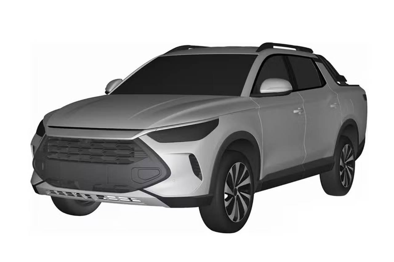 Nova picape da BYD tem primeira imagem vazada 6 picape BYD