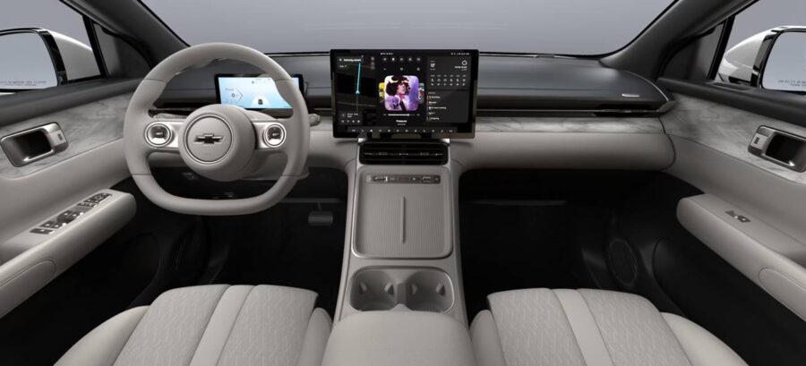 Chevrolet Captiva EV 2026 chega ao Brasil por R$ 199.990. Conheça em detalhes 4 Chevrolet Captiva EV 2026 interior creme