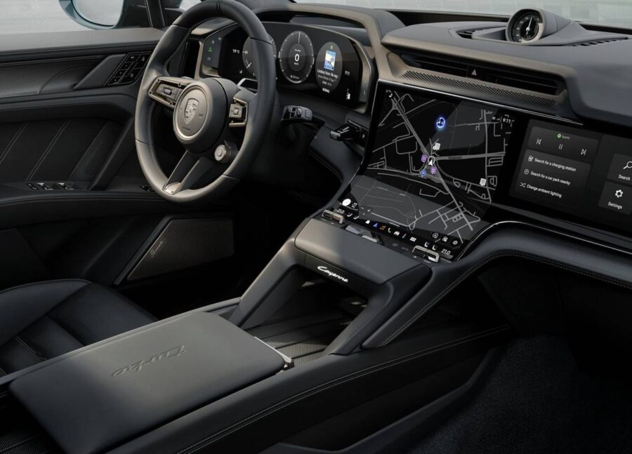 Novo Porsche Cayenne 2027 é apresentado oficialmente e agora apenas elétrico 8 interior novo porsche cayenne 2027