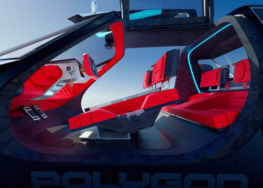 Peugeot Polygon Concept antecipa a nova geração do Peugeot 208 e tem até volante quadrado 2 Peugeot Polygon interior