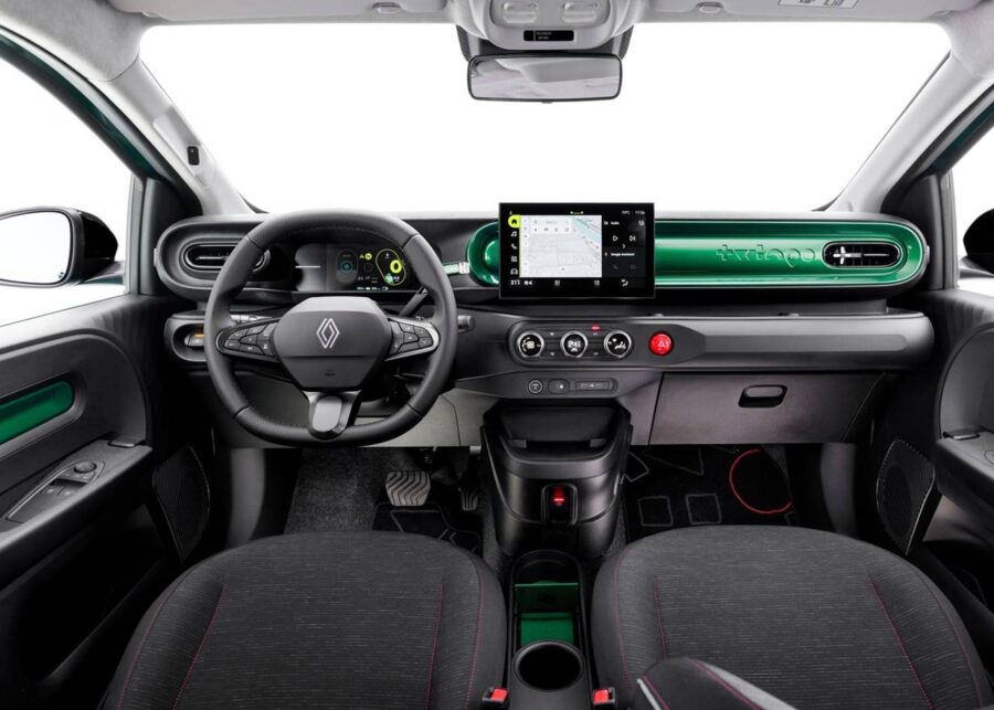 Novo Renault Twingo 2027 - Em detalhes a versão de produção que chegará as ruas em 2026 5 renault twingo 2027 interior painel